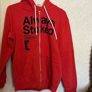 Red Always Stoked Hoodie